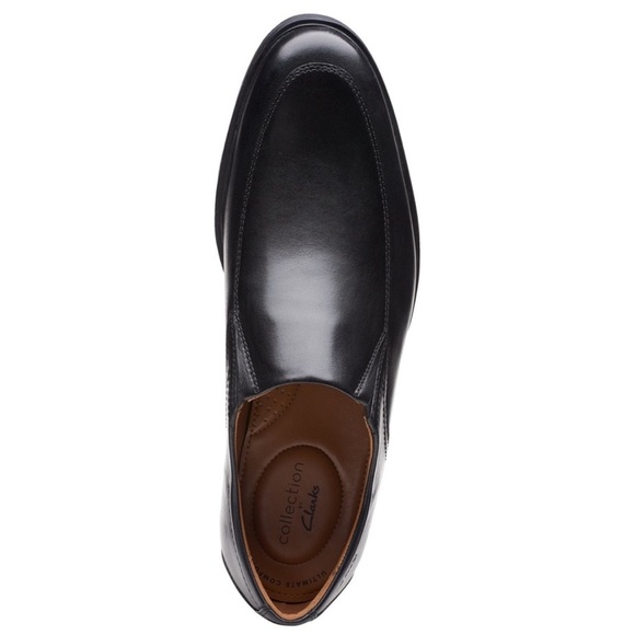 Clarks Men’s Whiddon Step Dress Loafers- Size 14 Black Leather Office Workwear - Picture 3 of 16